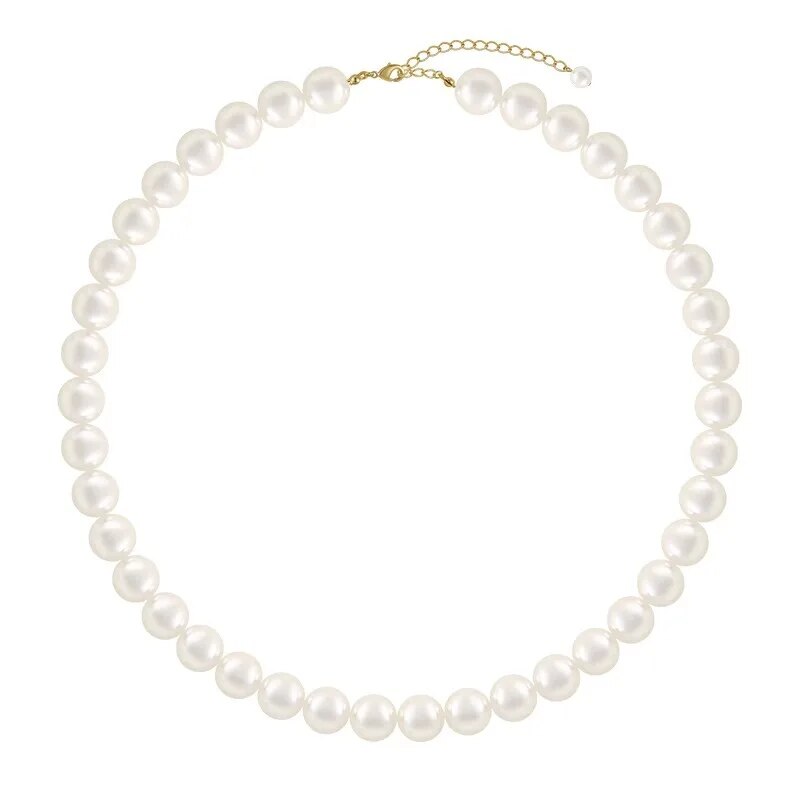 The Chloe Circular Glass Pearl Necklace -
