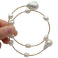 Natural  Freshwater White Baroque Pearl  Adjustable Women's Bracelet