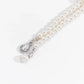 Pearl Choker Necklace with Dangling Crystal Pendant