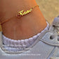 Orazio Customized Name Anklet for Women 14K Gold Personalized Letter 316L Stainless Steel Jewelry Gift Support Dropshipping