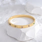 2023 New Design Gold Color Zircon And Cross Nut Nail Bracelet Gold & Bangle For Woman Stainless Steel Screw Brand Jewelry