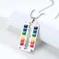 Stainless  Love   Enamel Necklaces Rainbow Flag Double Pendant Necklace