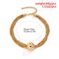 Trendy Gothic Twist Thin Chain Necklace for Women's Vintage Metal Multilayer Ball Pendant Necklace Clavicle Fashion Neck Jewelry