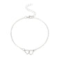 Ins Fashion Silver Color Double Heart Anklet for Women Bling Hollow Out Love Foot Ankle Leg Bracelet Chain Jewelry