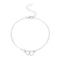 Ins Fashion Silver Color Double Heart Anklet for Women Bling Hollow Out Love Foot Ankle Leg Bracelet Chain Jewelry