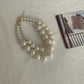 Vintage  Double Layer Pearl Choker Necklace