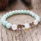 Stone Beaded Bracelet with  Gold Elephant Charm