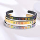 Black  Rainbow Color Roman Number Cuff Bangle Unisex Pride Love Unisex Bracelets