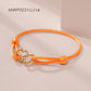 MOONLIGHT Adjustable Double Four Leaf Clover Charm Bracelet For Women Classic Silk Rope Bracelet Fashion Jewelry Party Gifts