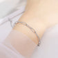 Skyrim Friendship Paperclip Link Chain Women Girls Stainless Steel Gold Color Bracelets 2025 Minimalist Jewelry Valentine Gift