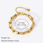 EILIECK 316L Stainless Steel Gold Color Geometric Bracelet For Women Girl Fashion New Holiday Gift Wrist Chain Jewelry Pulsera