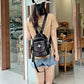 Brand Designer Women's Backpack Rivet Rhinestone Shoulder Bag Luxury Sac A Dos Mini Trend Bagpack