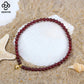 Rinntin Natural Black Spinel Chain Anklet for Women Fashion Silver 925 Summer Beach Foot Chain Garnet Anklets Jewelry SA48