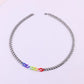 Stainless Steel Cuban Chain for Men Women Colorful Rainbow LGBT Gay Pride Neck Chains Hiphop Choker Necklace Collar Jewelry New