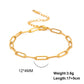 Skyrim Friendship Paperclip Link Chain Women Girls Stainless Steel Gold Color Bracelets 2025 Minimalist Jewelry Valentine Gift