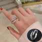 Temperament Personality Silver Plated Inlaid Zircon Snake Ring for Women Luxury Animal Bangles Wedding Jewelry Accessories Gift