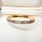 Fashion Designer Titanium Steel Bracelet For Women 18k Gold Plating Inlaid Zircon Bracelet Female  pulseras mujer