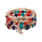 4Pcs/Set Boho Colorful Beads Bracelet Set For Women Fashion Tassel Charm Glass Beaded Chain Wristband Female Jewelry Gift