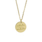 Simple Disc Pendant Necklace Stainless Steel Gold Plated Faith Over Fear Necklace Mind Over Matter Inspirational Jewelry Gift