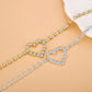 Shining Cubic Zirconia Chain Anklet for Women Fashion Silver Color Ankle Bracelet Barefoot Sandals Foot Jewelry