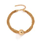 Trendy Gothic Twist Thin Chain Necklace for Women's Vintage Metal Multilayer Ball Pendant Necklace Clavicle Fashion Neck Jewelry