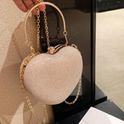 Heart Shaped  Handbagd-Available In Red  or Silver