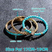 Roman Numeral Crown Bracelet Set