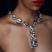 Crystal Pendant Statement Necklace