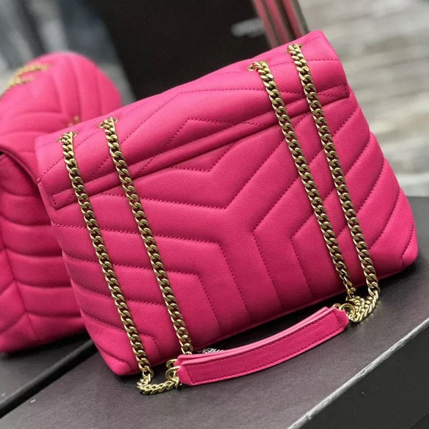 Luxury Vibrant Pink Handbag