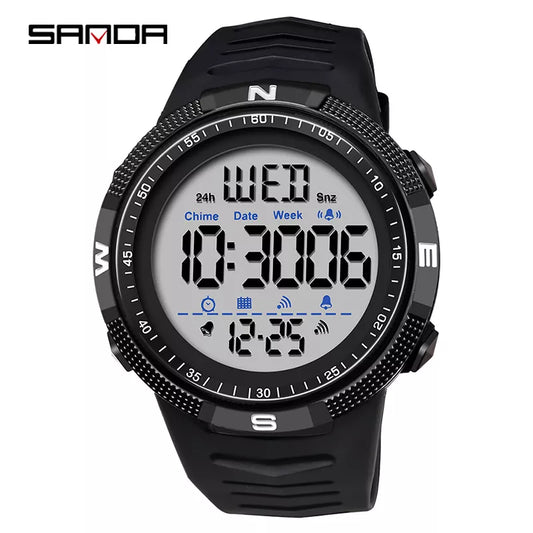 Military Sport Watch Mens Clock Fashion SANDA Brand Digital Wristwatch Shockproof Countdown Watches Waterproof Hour Bracelet