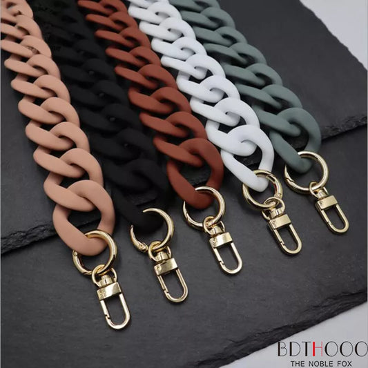 30-120cm Fashion Woman Handbag Accessory Chain 20 colors Resin Chain Luxury Frosted Strap Clutch Shoulder Purse Chain