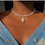 Dainty Hamsa Hand Women's Necklace