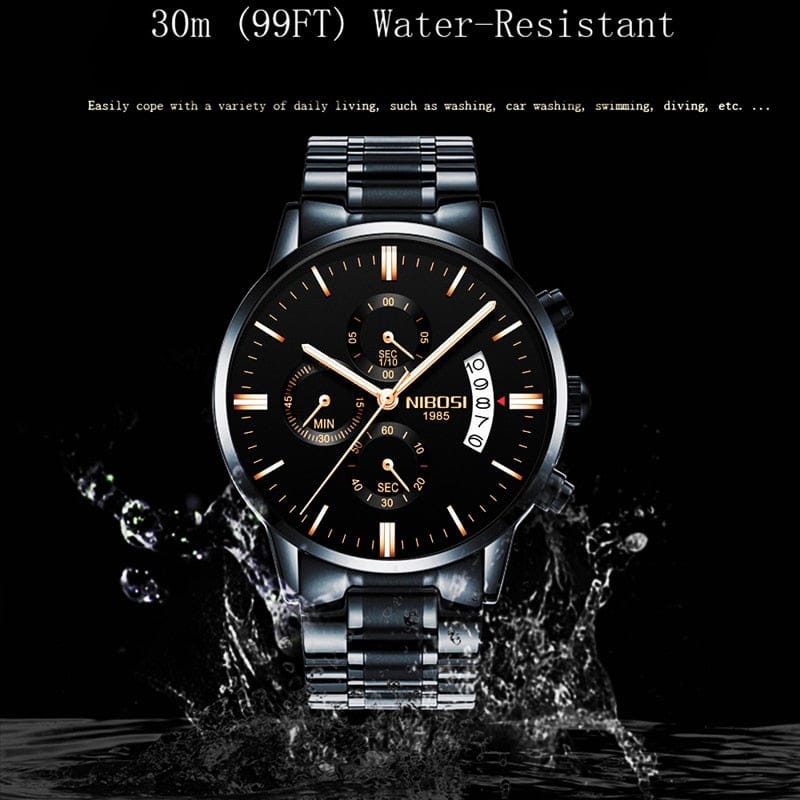 NIBOSI Men Watches Luxury Famous Top Brand Men&#39;s Fashion Casual Dress Watch Military Quartz Wristwatches Relogio Masculino Saat