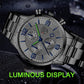 Luxury Mens Gold Bracelet Business Watches Stainless Steel Quartz Watch Male Sports Calendar Luminous Clock relogio masculino