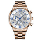 Luxury Mens Gold Bracelet Business Watches Stainless Steel Quartz Watch Male Sports Calendar Luminous Clock relogio masculino