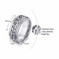 Meditation  Silver Men's Spinner Anxiety Ring