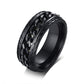 Meditation  Silver Men's Spinner Anxiety Ring
