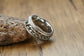 Meditation  Silver Men's Spinner Anxiety Ring