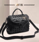 Black Studded Messenger  Women's Handbag