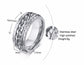 Meditation  Silver Men's Spinner Anxiety Ring