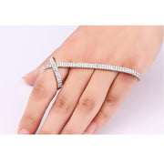 Unique  Silver Bling  Palm Cuff Bracelet