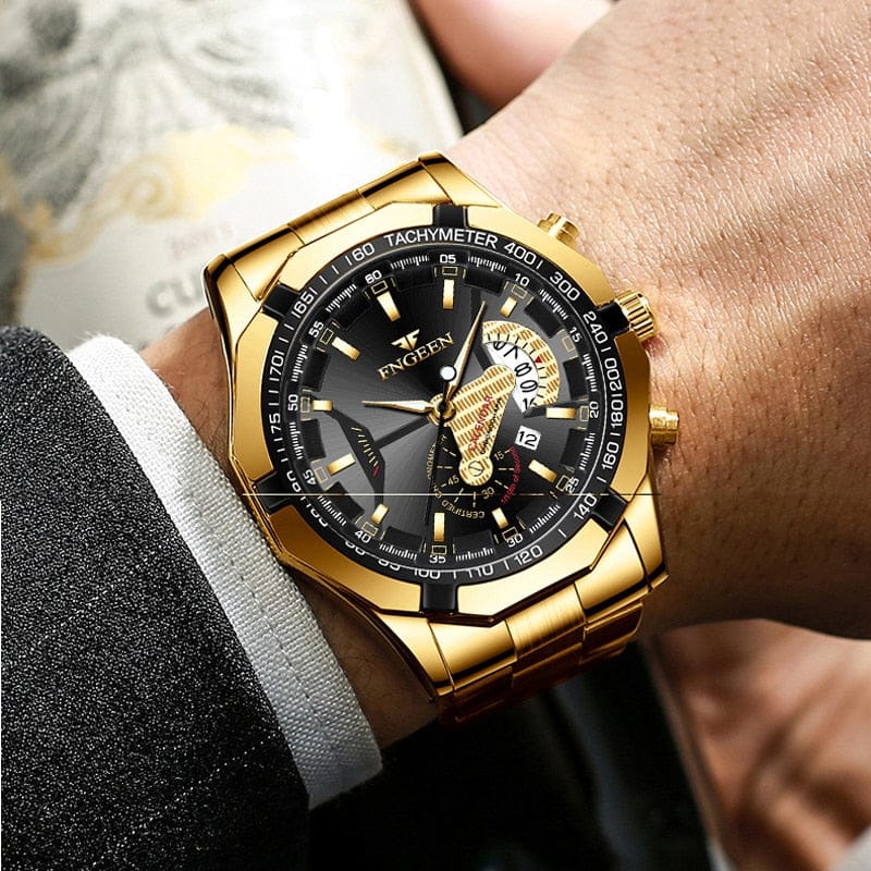 FNGEEN New Concept Quartz Watches Fashion Casual Military Sports Wristwatch Waterproof Luxury Men&#39;s Clock Relogio Masculino S001