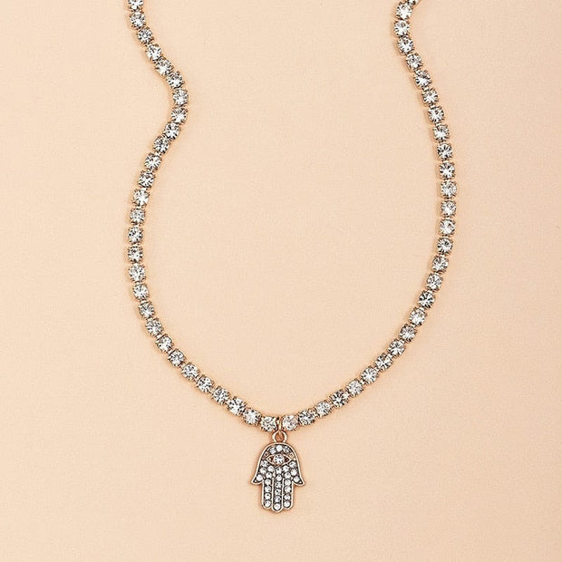 Dainty Hamsa Hand Women's Necklace