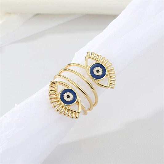 Evil Eye Adjustable  Finger Rings