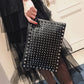 Black Spiked Women  Clutch Handbag