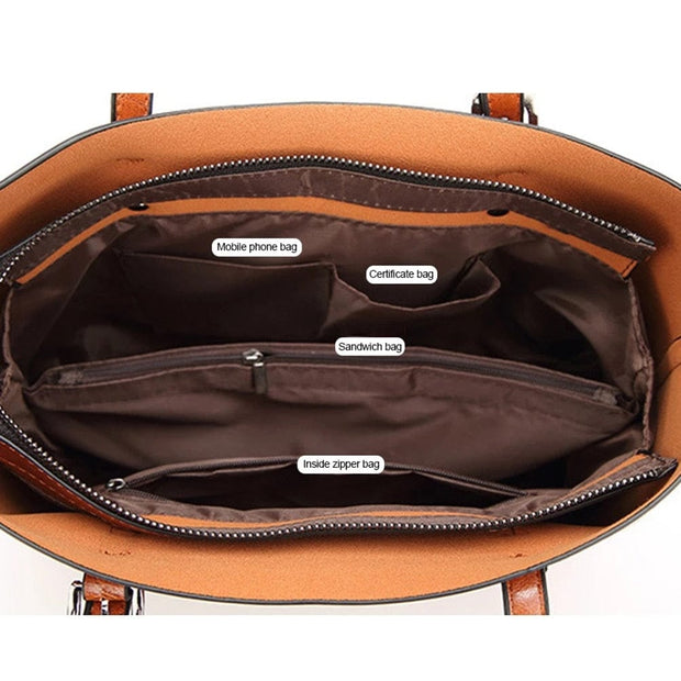 Women Shoulder PecanTote Handbag Luxury Handbag