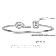 Adjustable CZ Open Women's Bracelet Cuff Bangle Bracelet