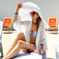 Summer 25cm Large Wide Brim Foldable Sun Hats For Women Oversized Sun Shade Hat Travel Straw Hat Lady UV Protection Beach Hat