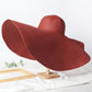Summer 25cm Large Wide Brim Foldable Sun Hats For Women Oversized Sun Shade Hat Travel Straw Hat Lady UV Protection Beach Hat