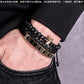 Enamel Roman  Black Bracelet Royal Crown Charm Men Stainless Steel  Bracelet Set